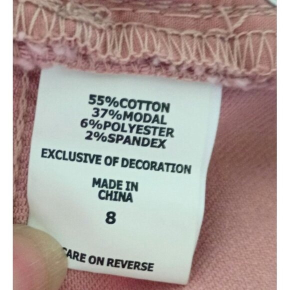 New York & Co Pink Distressed Boyfriend Jeans NWT Stretch women size 8 - Picture 4 of 9